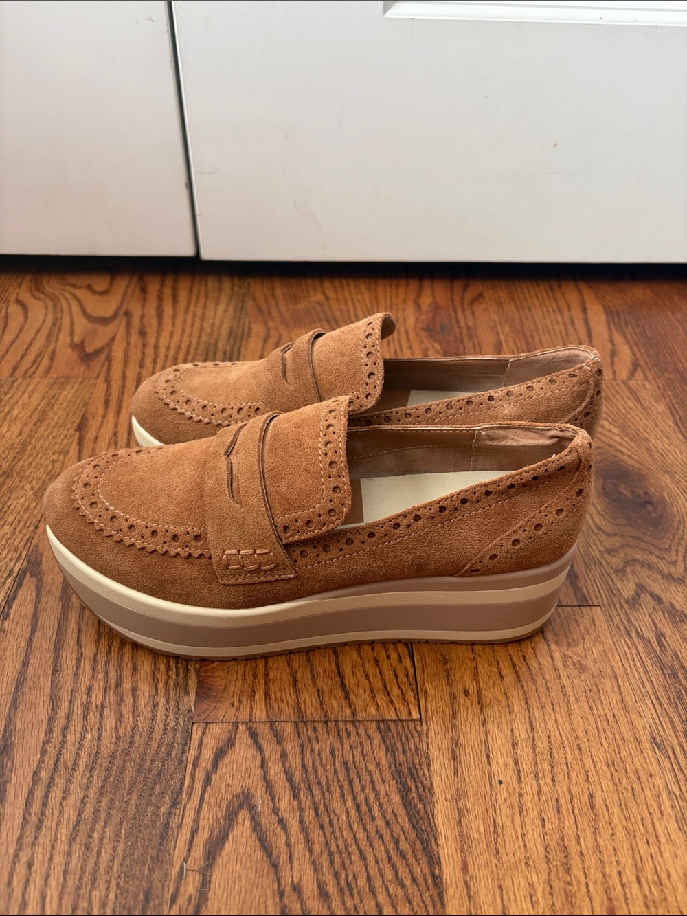 Dolce Vita Janine Women's Platform Suede Penny Loafers Size 6.5 - Picture 3 of 6